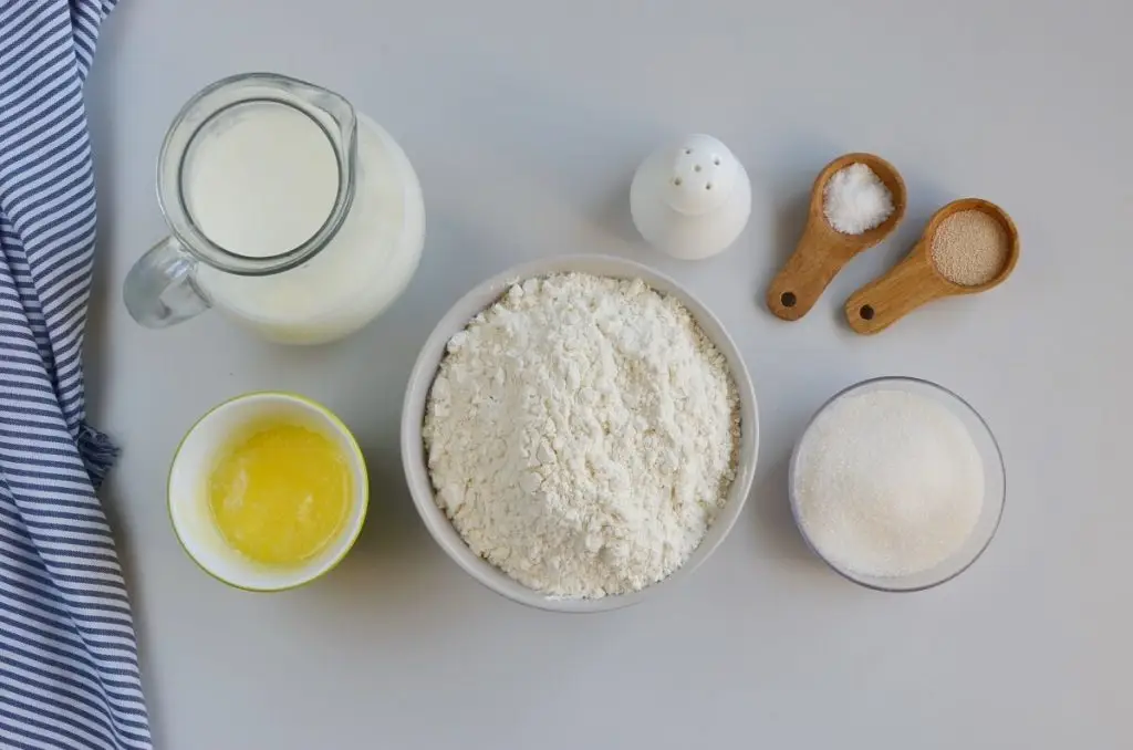 Ingredients for Soft Dinner Rolls