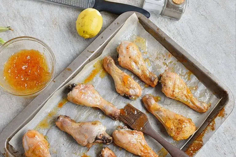 Step 5 - Apricot-Glazed Drumsticks with Broccoli