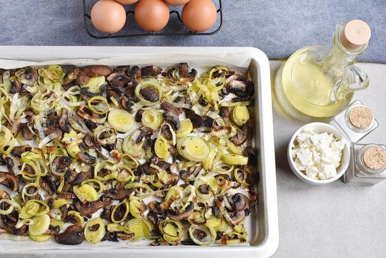 Step 3 - Baked Eggs with Leeks and Mushrooms