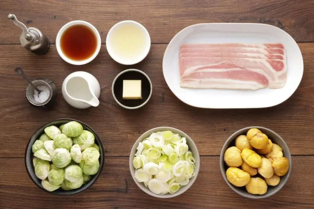 Ingredients for Brussels Sprouts with Chestnuts