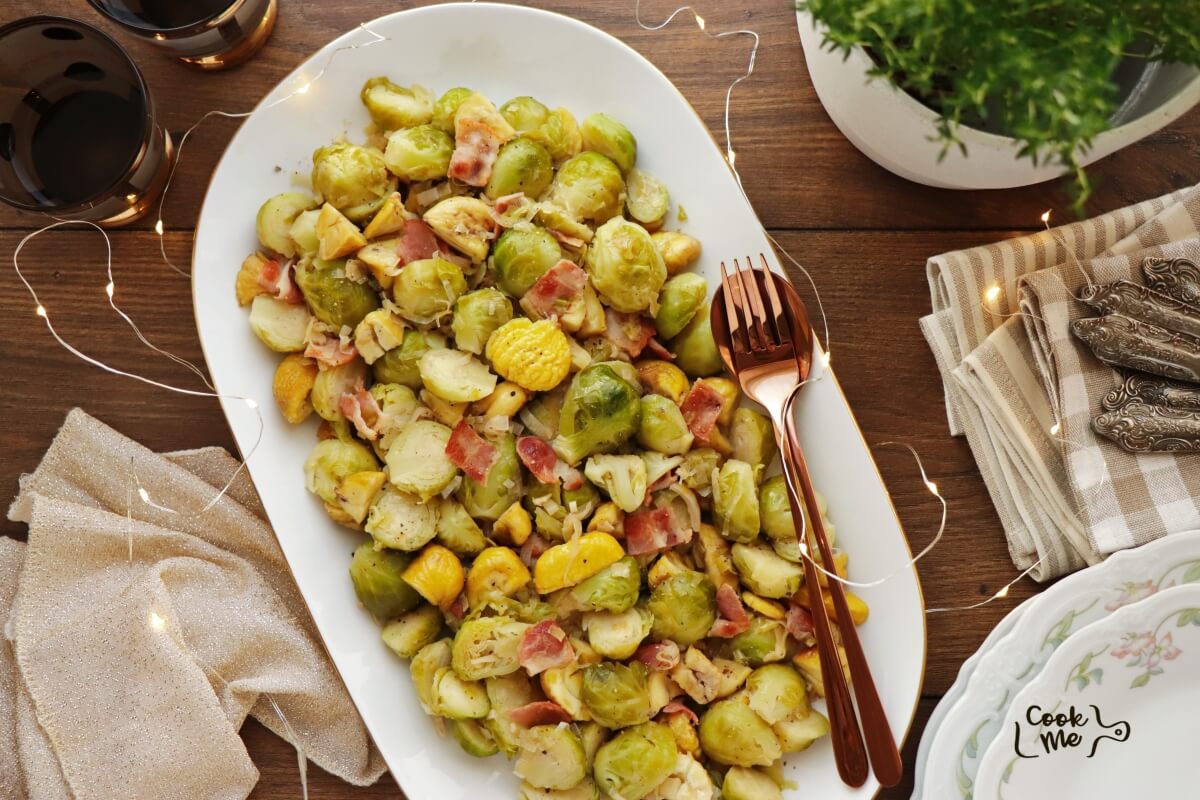 Brussels Sprouts with Chestnuts Recipe-Brussels Sprouts with Bacon & Chestnuts-Sautéed Brussels Sprouts with Chestnuts
