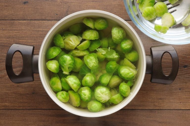 Step 1 - Brussels Sprouts with Chestnuts