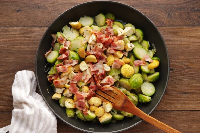 Step 7 - Brussels Sprouts with Chestnuts