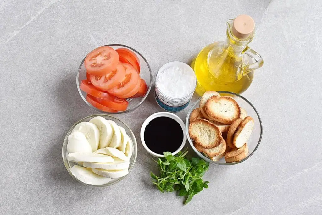 Ingredients for Candy Cane Caprese Board