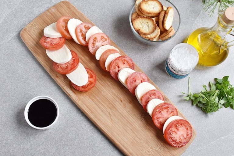 Step 1 - Candy Cane Caprese Board