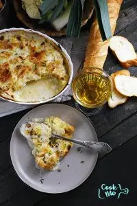 Cauliflower, Leek and Blue Cheese Gratin