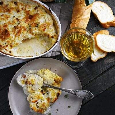 Cauliflower, Leek and Blue Cheese Gratin Recipes– Homemade Cauliflower, Leek and Blue Cheese Gratin–Easy Cauliflower, Leek and Blue Cheese Gratin