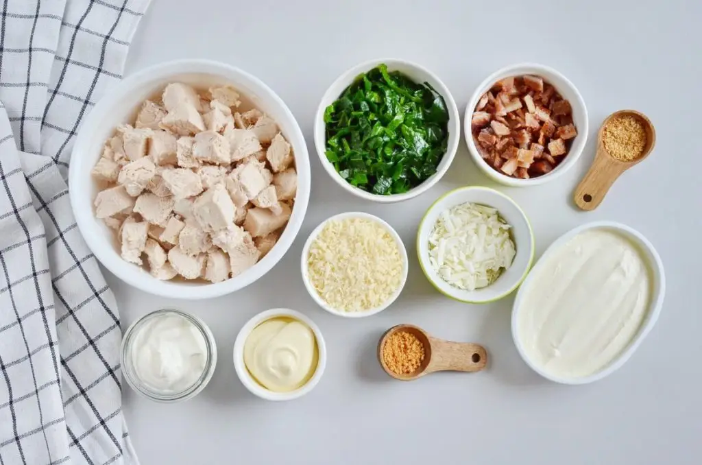 Ingredients for Chicken Bacon Caesar Casserole