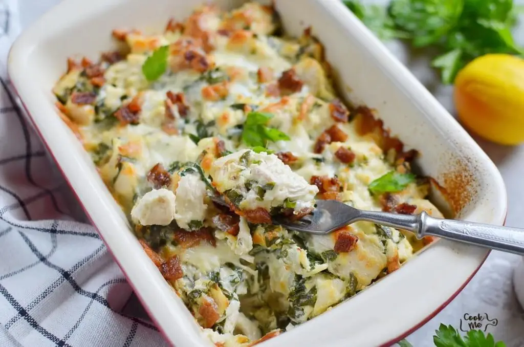 Chicken Bacon Caesar Casserole