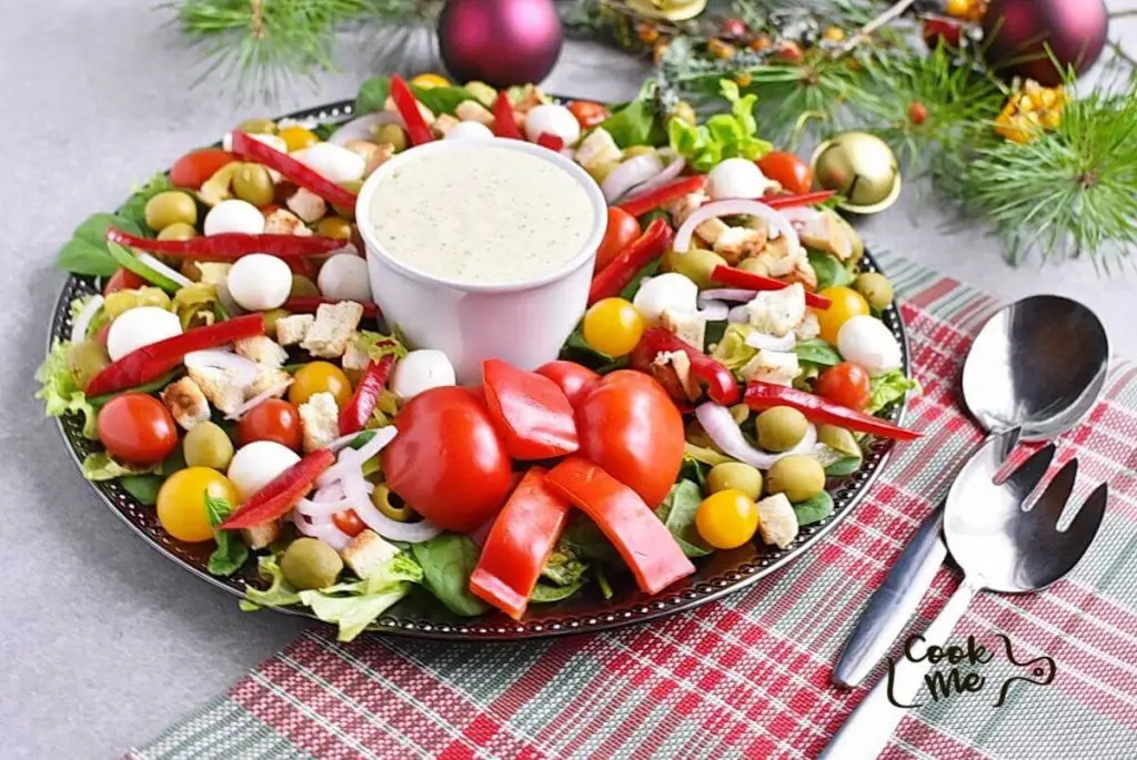 Christmas Salad Wreath