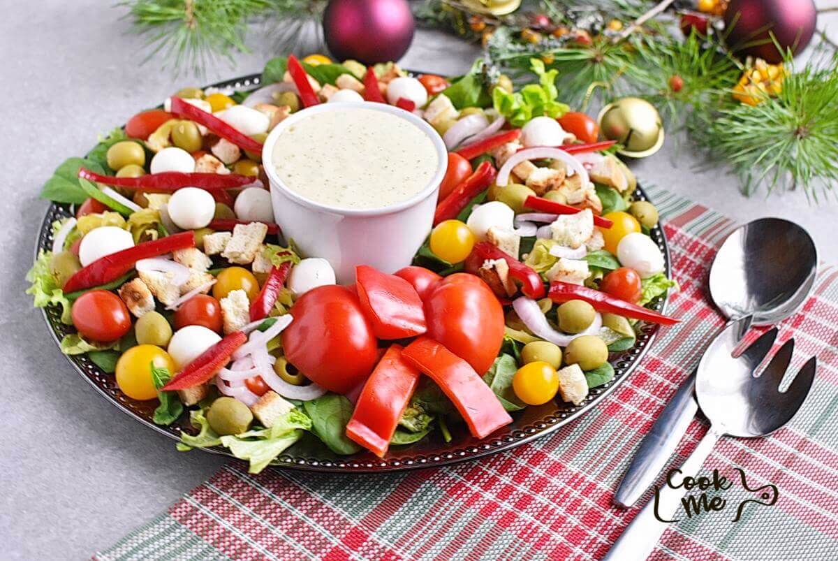 Christmas Salad Wreath