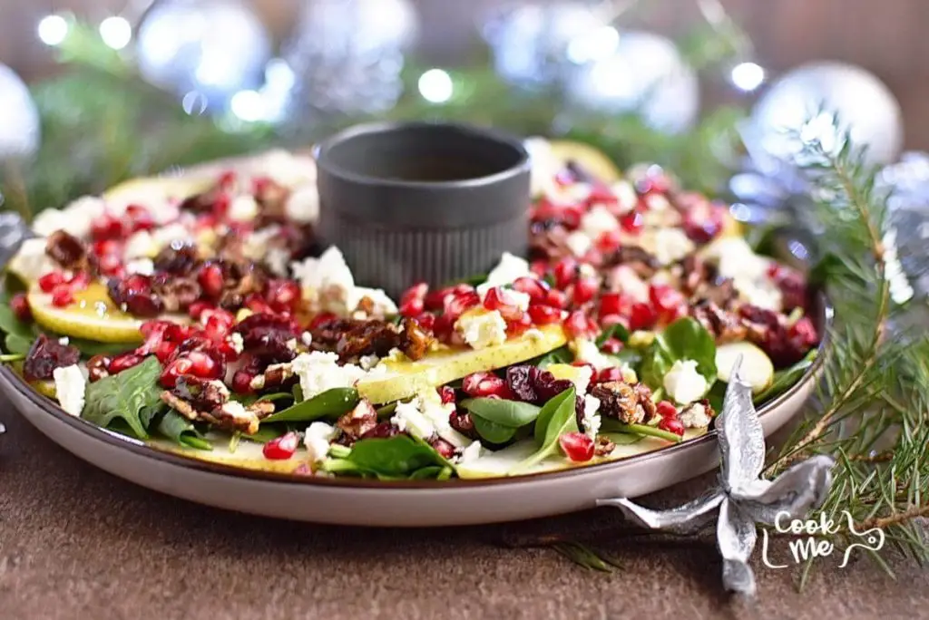 Christmas Wreath Pear Salad
