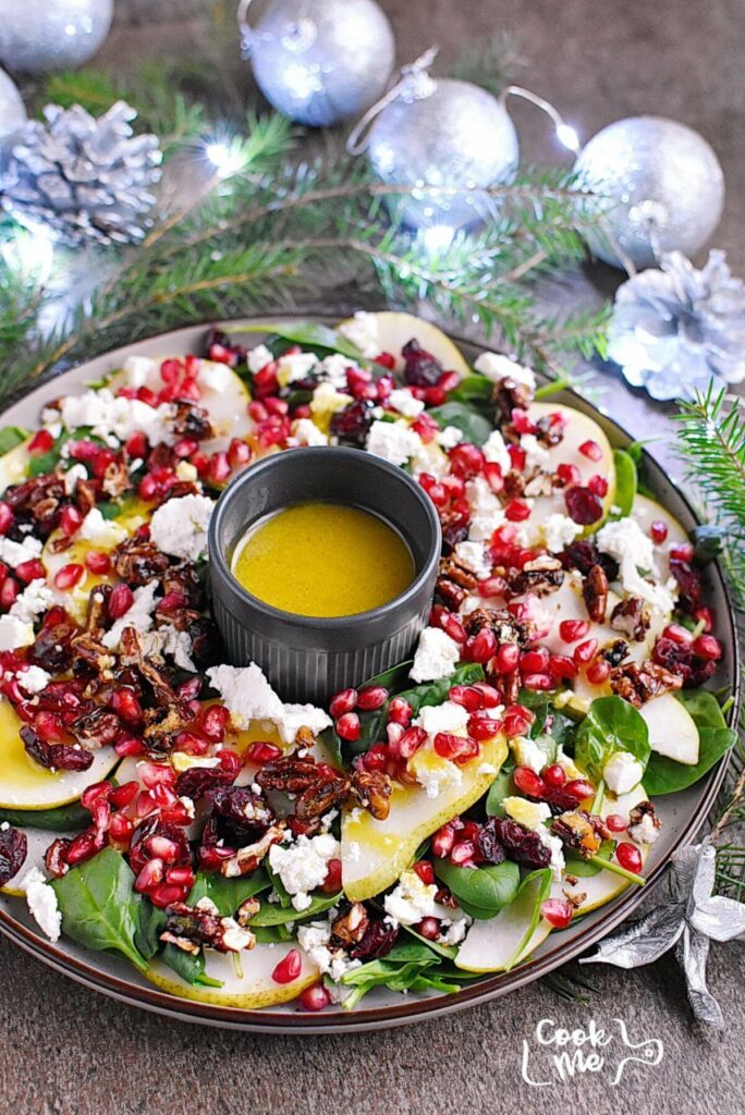 Christmas Wreath Pear Salad
