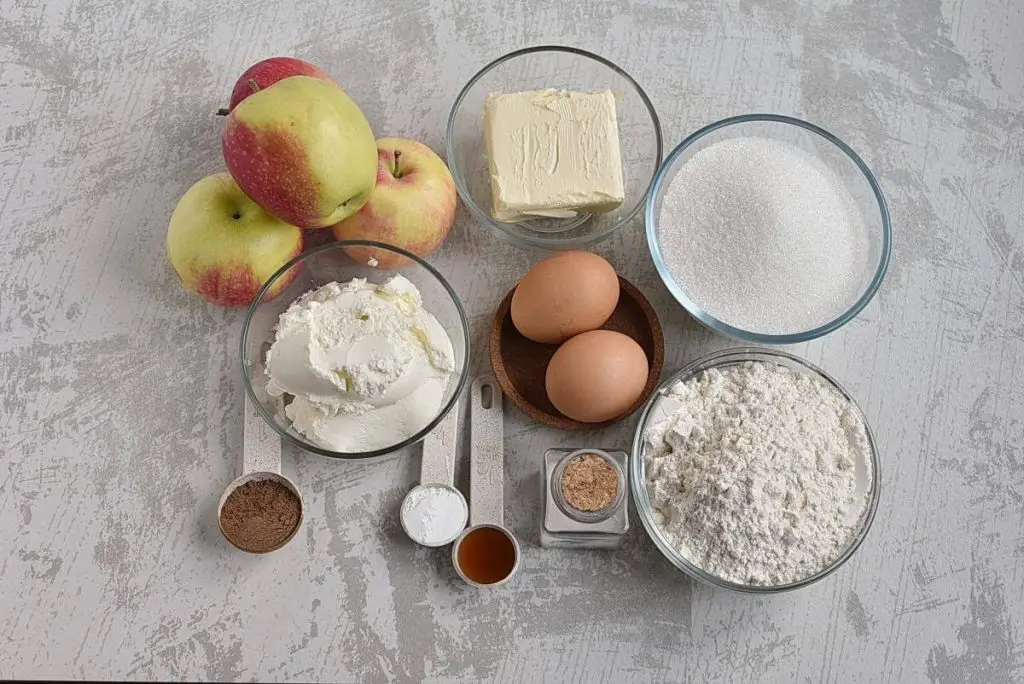 Ingredients for Cinnamon-Apple Cake AKA Hanukkah Cake