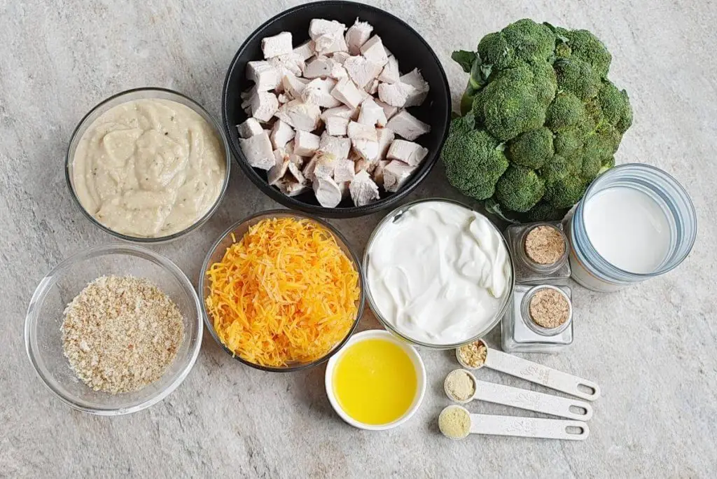 Ingredients for Easy Broccoli Chicken Divan