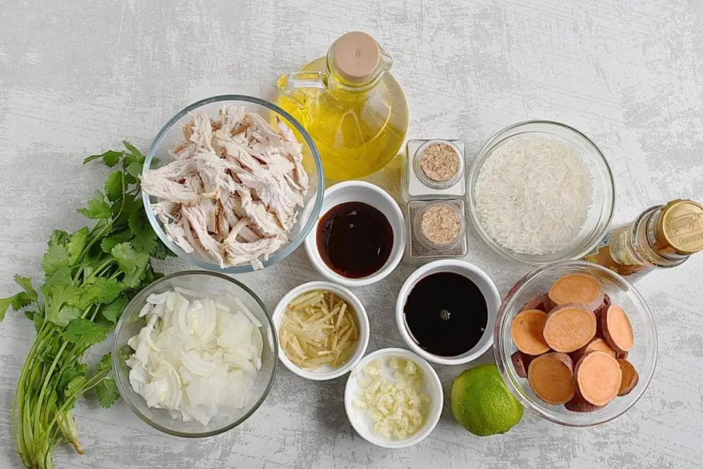Ingredients for Healthy Aromatic Chicken and Rice Soup