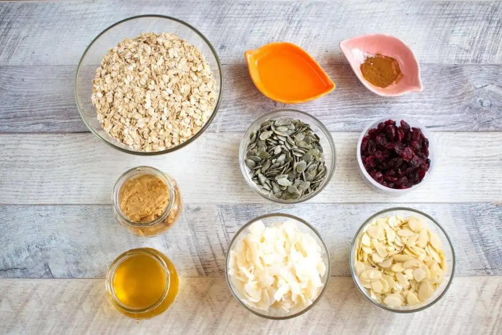Ingredients for Healthy Homemade Granola
