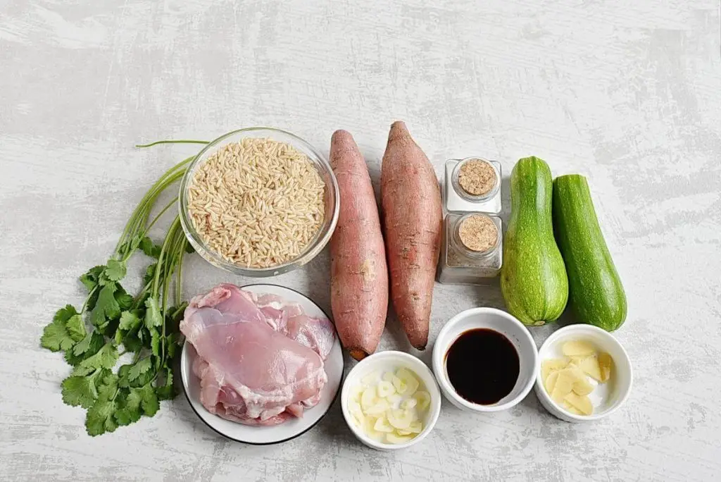 Ingredients for Nourishing Chicken and Rice Soup