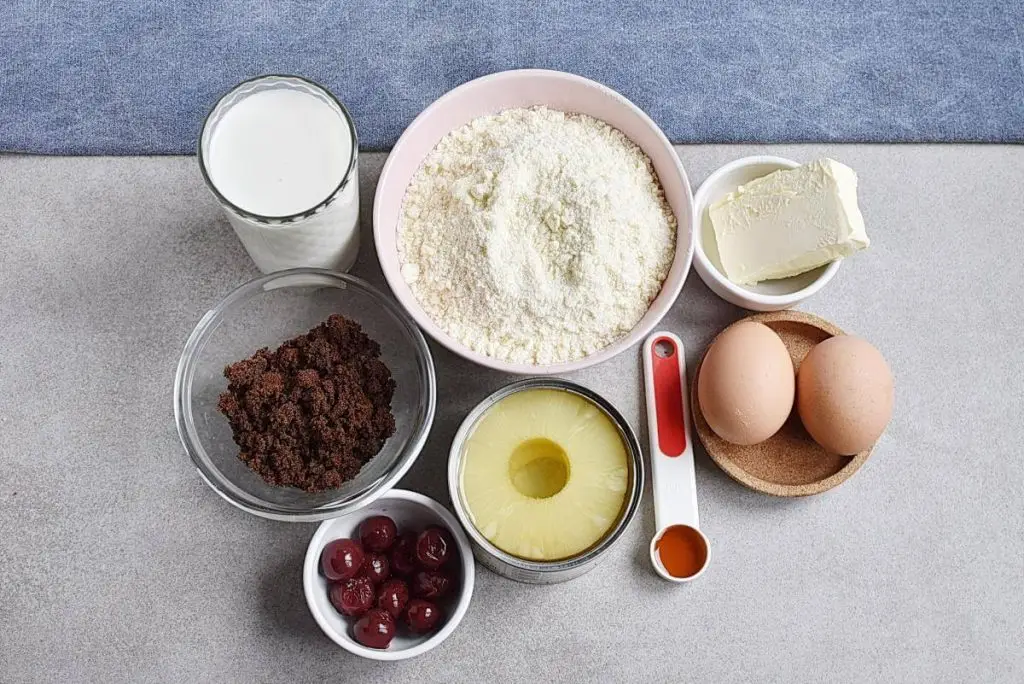 Ingredients for Pineapple Upside-Down Pancakes