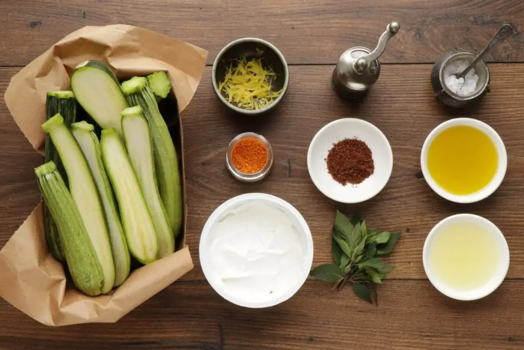 Ingredients for Roasted Baby Zucchini