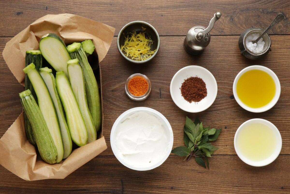 Ingridiens for Roasted Baby Zucchini