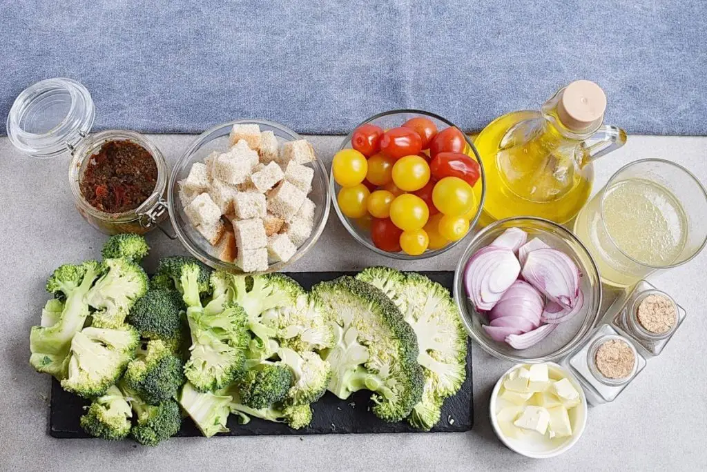 Ingredients for Roasted Broccoli Steaks with Tomato Butter