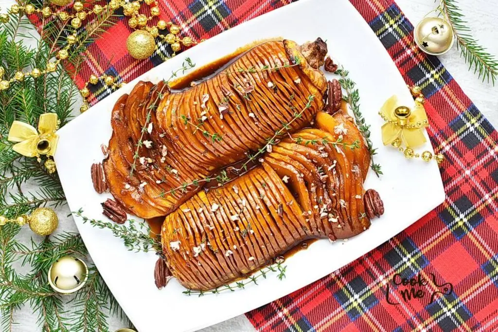 Sticky Hasselback Butternut Squash