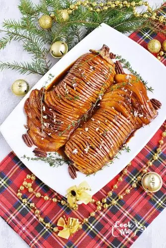 Sticky Hasselback Butternut Squash