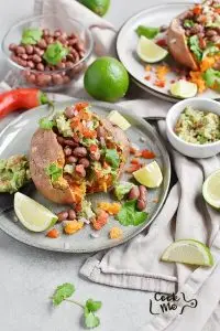 Vegan Sweet Potato Jackets with Guacamole