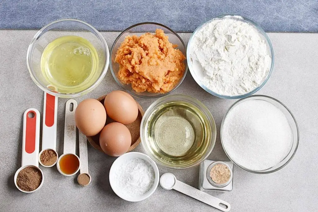 Ingredients for Sweet Potato Tea Cake