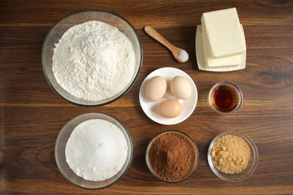 Ingredients for The Perfect Dark Chocolate Sugar Cookie