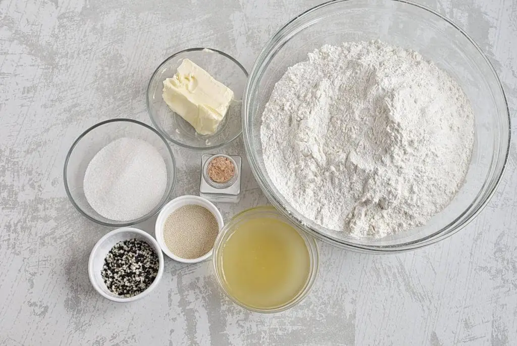 Ingredients for Vegan Challah Bread