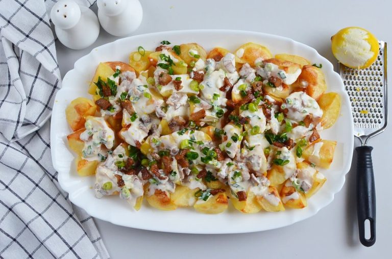 Step 10 - Warm Potato Salad with Cheesy Sauce