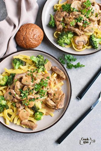 Beef Stroganoff with Broccoli