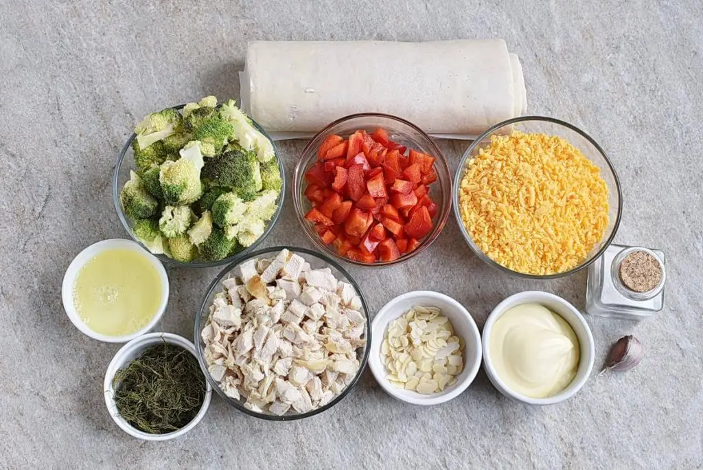 Ingredients for Chicken Broccoli Braid