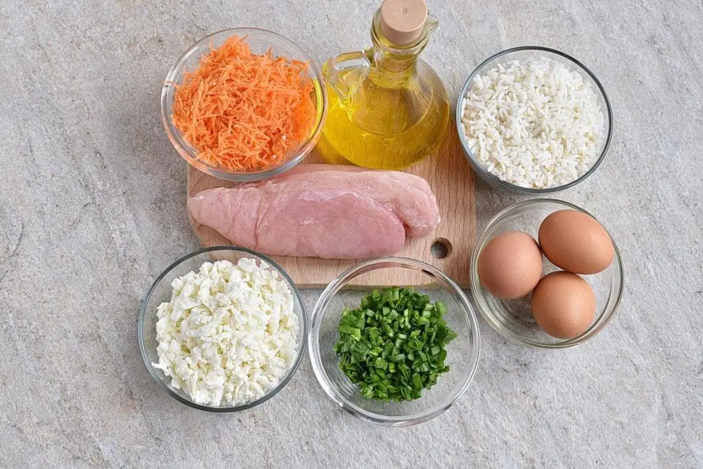 Ingredients for Chicken and Rice Patties