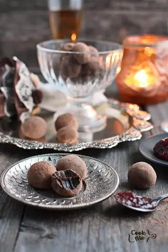 Dark Chocolate Raspberry Truffles