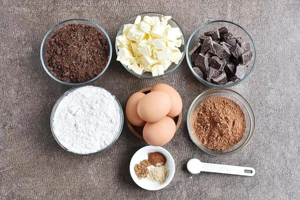 Ingredients for Gingerbread Brownies