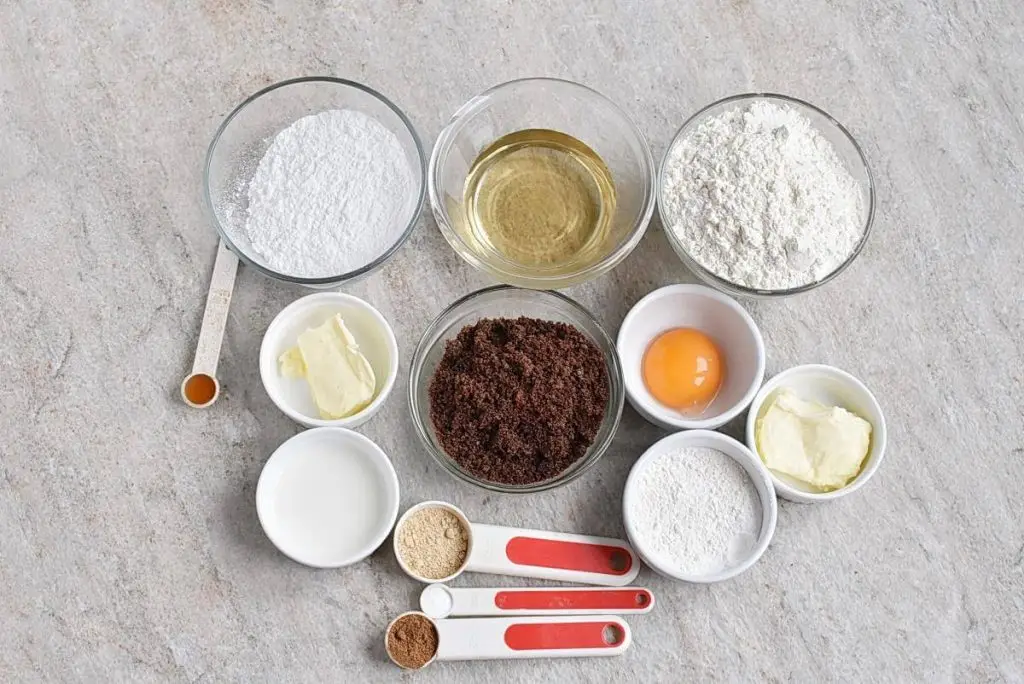 Ingredients for Easy Gingerbread Cookies