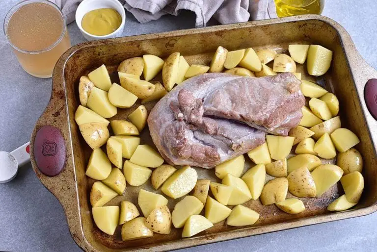 Step 4 - Roast Pork with Roast Potatoes and Broccoli