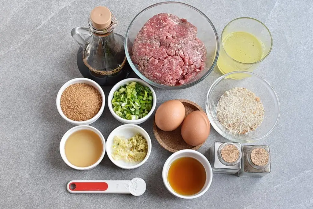 Ingredients for Shanghainese Lion’s Head Meatballs