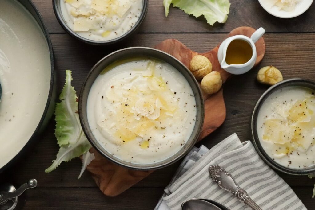 How to serve Cauliflower & Chestnut Soup