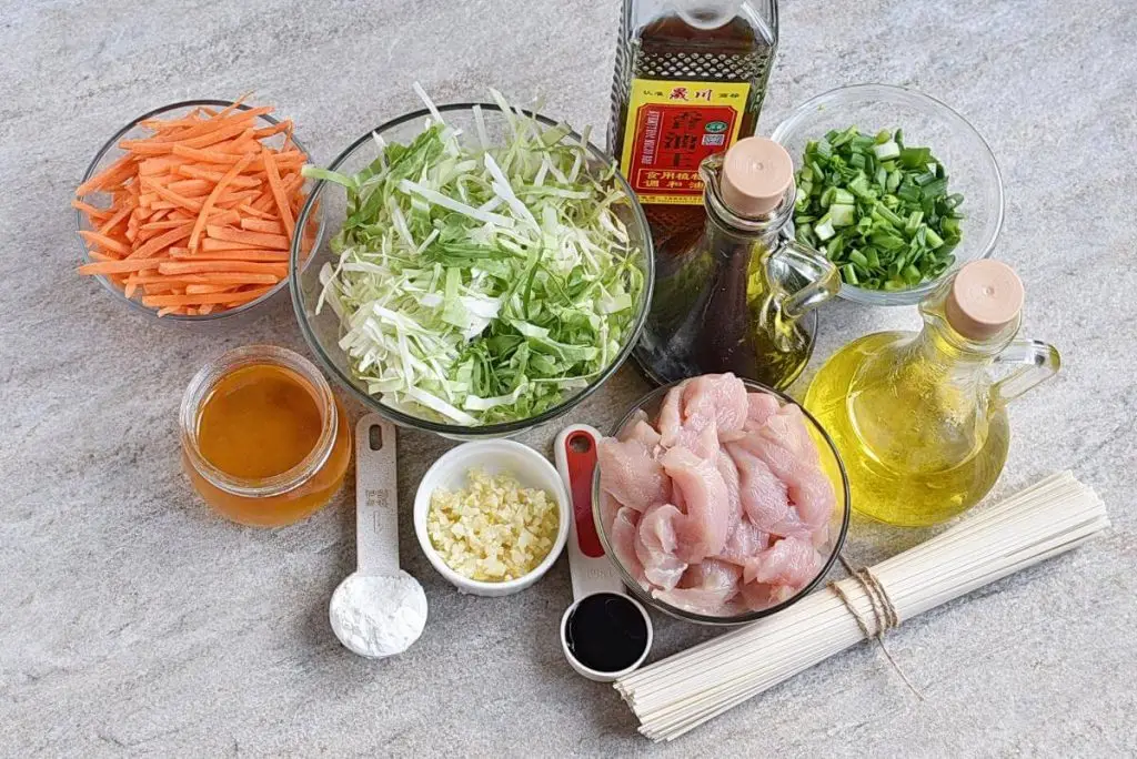 Ingredients for Chicken Chow Mein