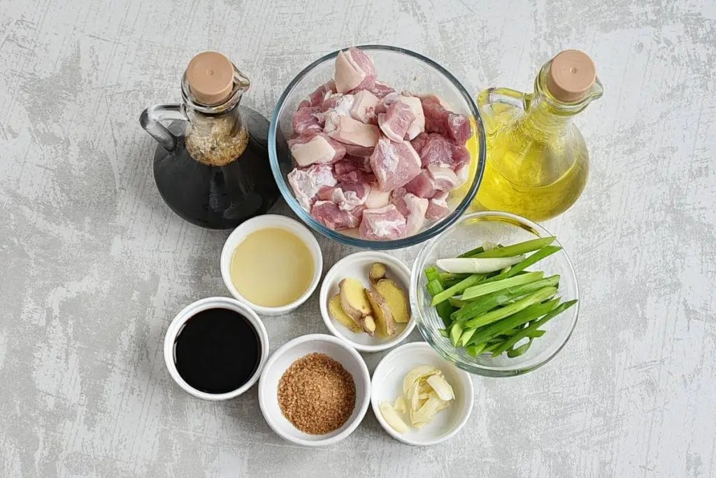 Ingredients for Chinese-Style Glazed Pork Belly