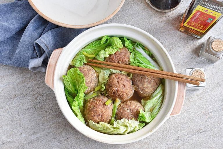 Step 10 - Lion’s Head Meatball Shiitake Soup