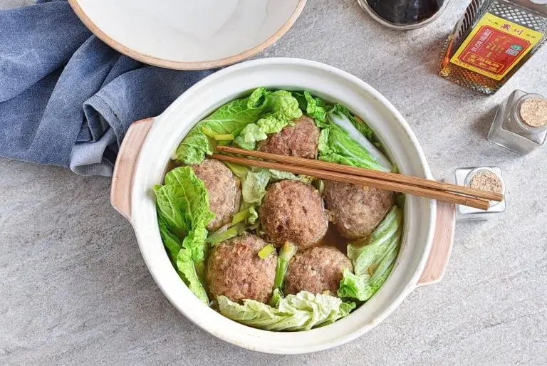 Step 10 - Lion’s Head Meatball Shiitake Soup