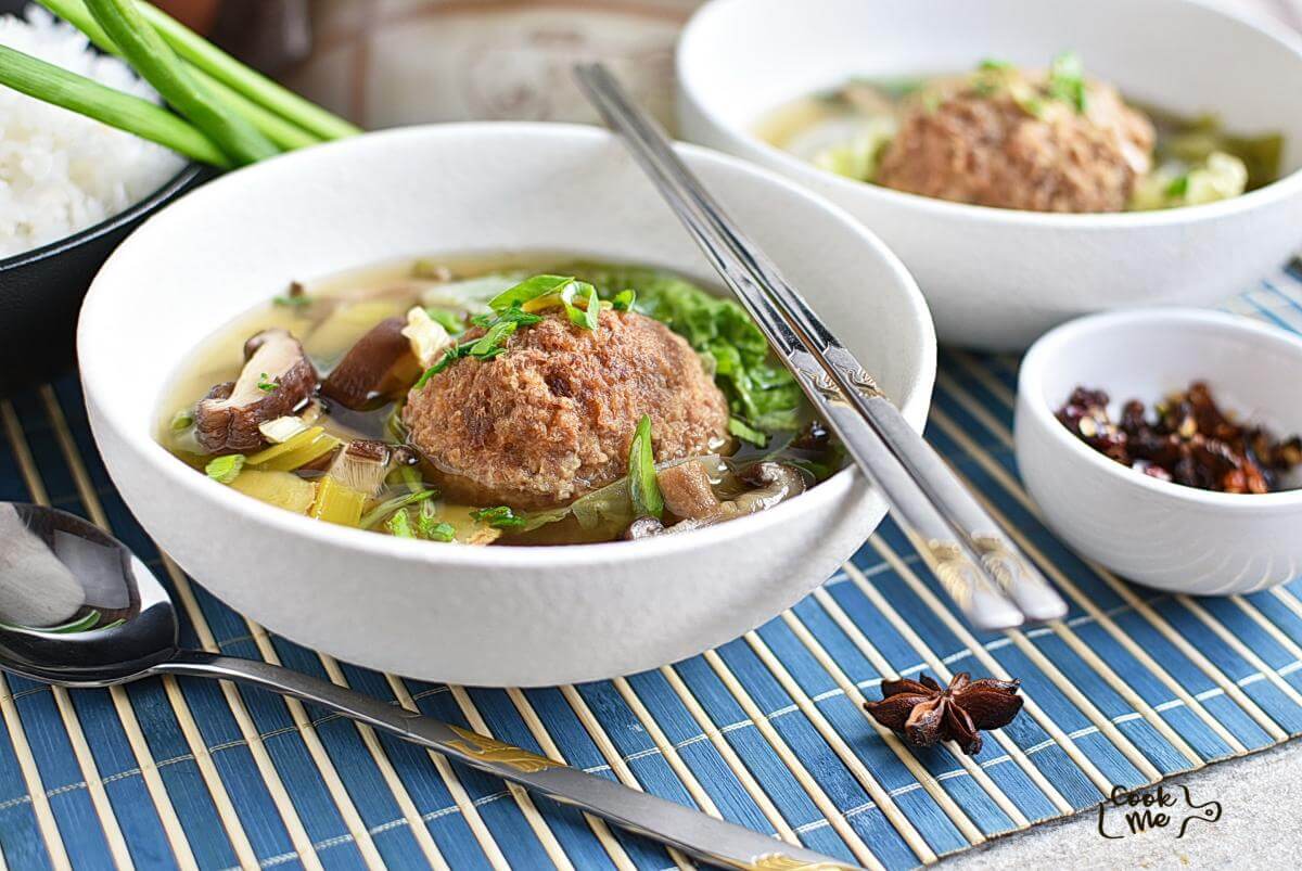 Lion’s Head Meatball Shiitake Soup