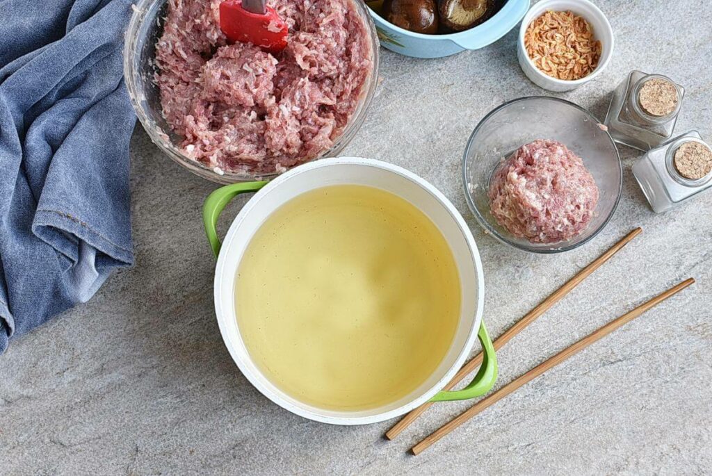 Lion’s Head Meatball Shiitake Soup recipe - step 3