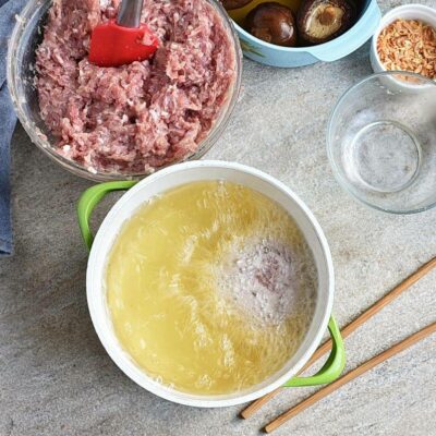 Lion’s Head Meatball Shiitake Soup recipe - step 5