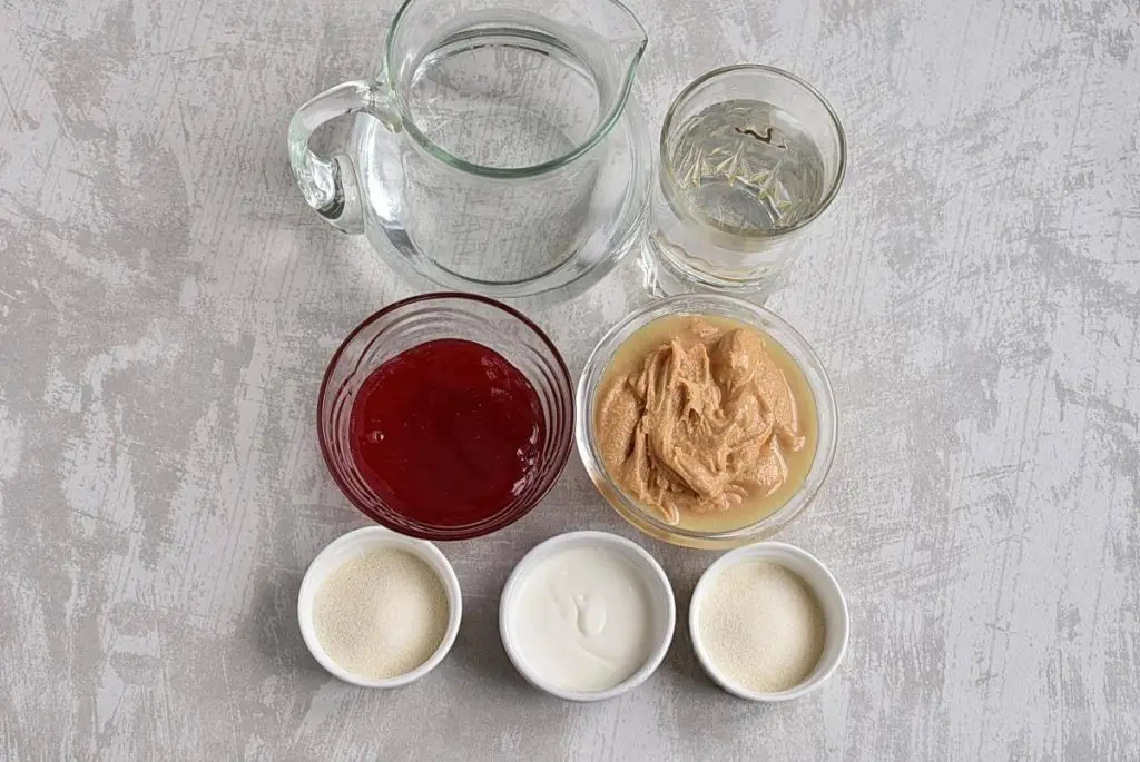 Ingredients for PB&J Jell-O Shots